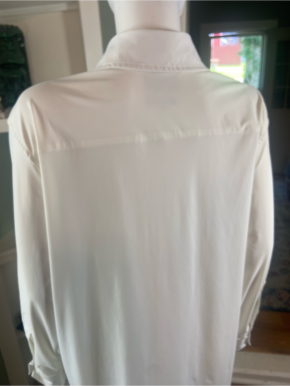 Carbon38 Off White Oversized Tunic Long Button Up Down Shirt Midi Dress XSmall - Picture 10 of 14